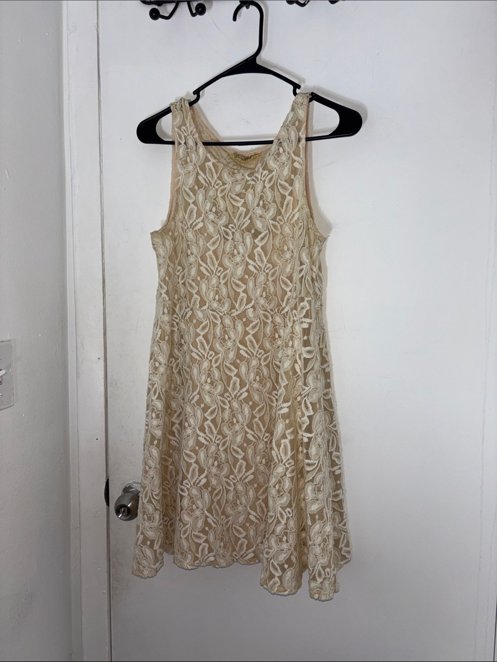 Free People Cream Lace Midi Dress